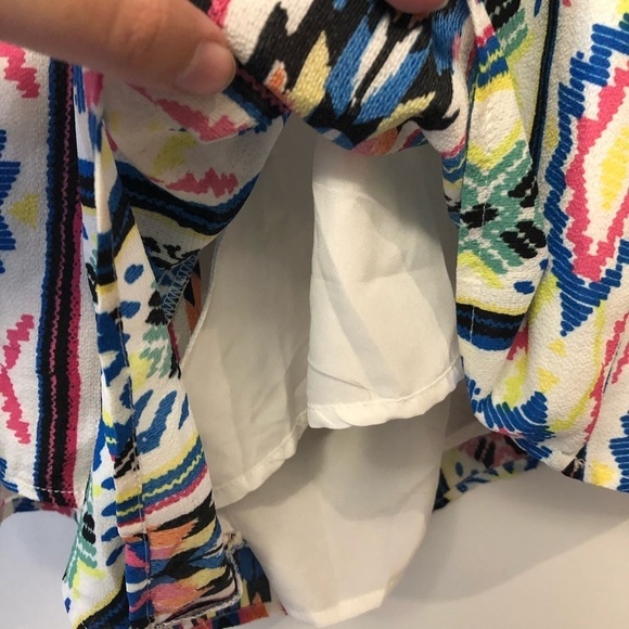 Forever 21 Colorful Geo Print Wrap Romper - Picture 10 of 11